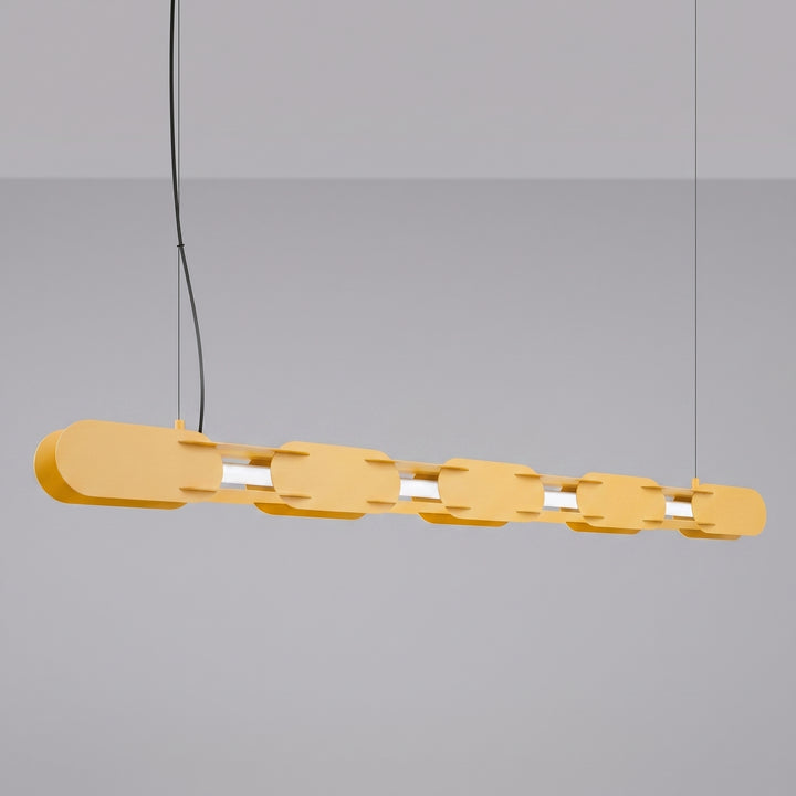 Suspension CHAIN jaune allumée, suspendue