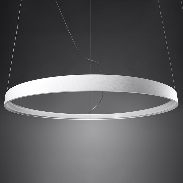 Lustre anneau RIO blanc éteinte, suspendu