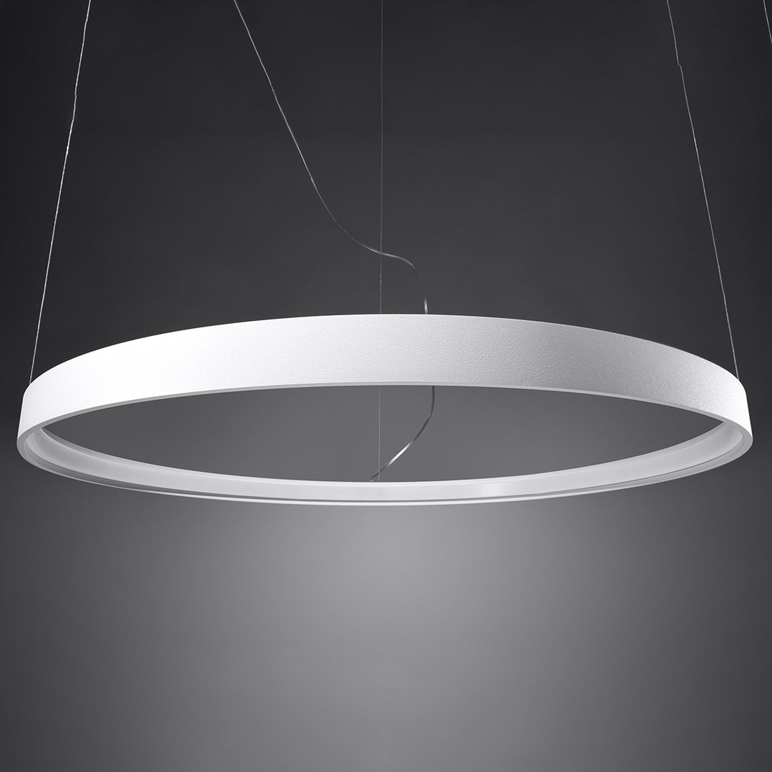 Lustre anneau RIO noir éteinte, suspendu