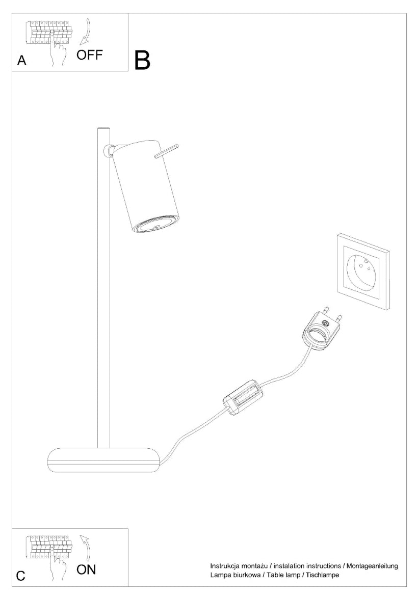 Schéma d'installation du luminaire