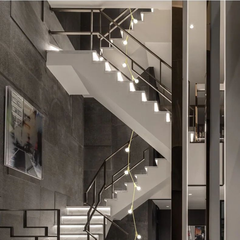 Lámpara de araña con forma de rama de árbol, enredaderas, ideal para escaleras de villas, hoteles, apartamentos dúplex y decoración artística.