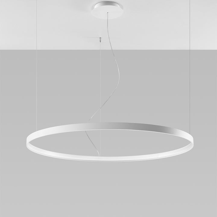 Lustre anneau RIO blanc éteinte, suspendu