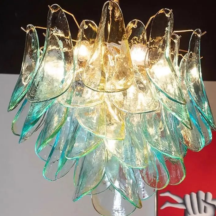 Lámpara de techo antigua de Murano para salón, con diseño retro de alta gama francés, ideal para comedor o dormitorio.