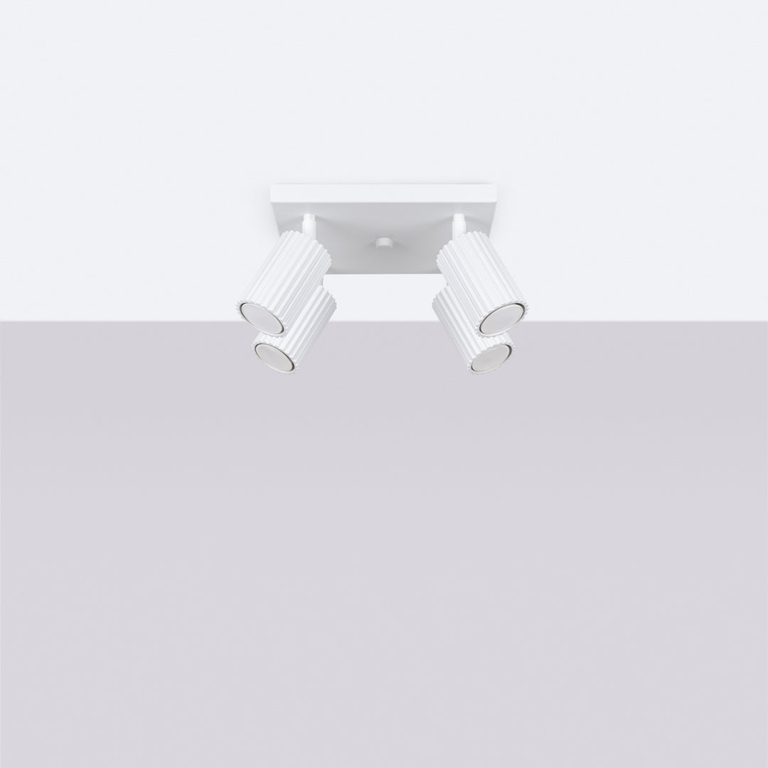 Luminaire Plafonnier blanc éteinte, vue rapprochée