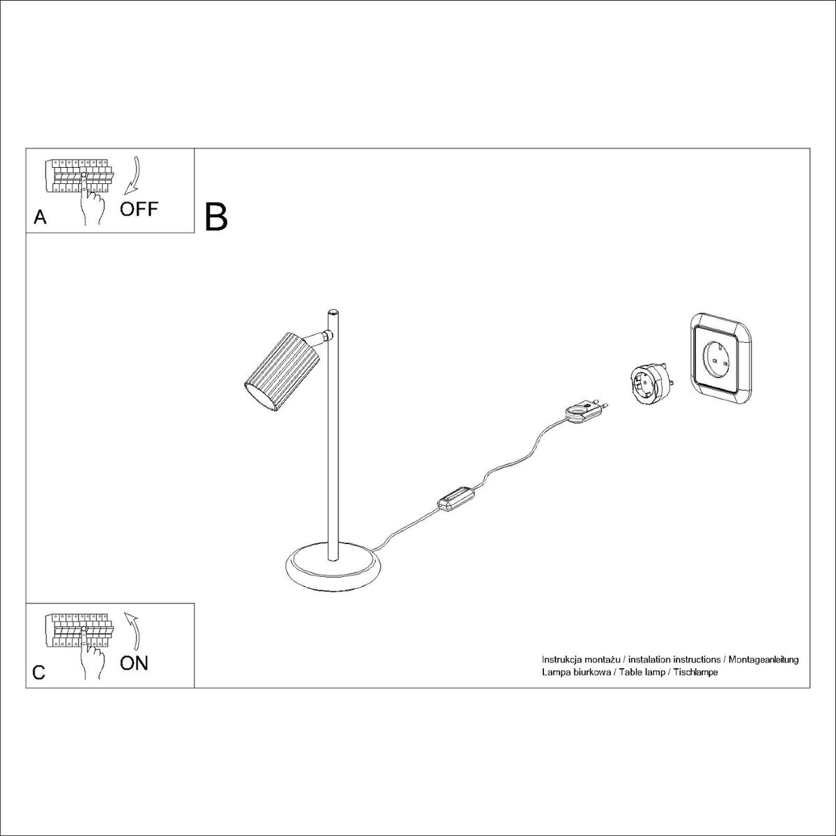 Schéma d'installation du luminaire