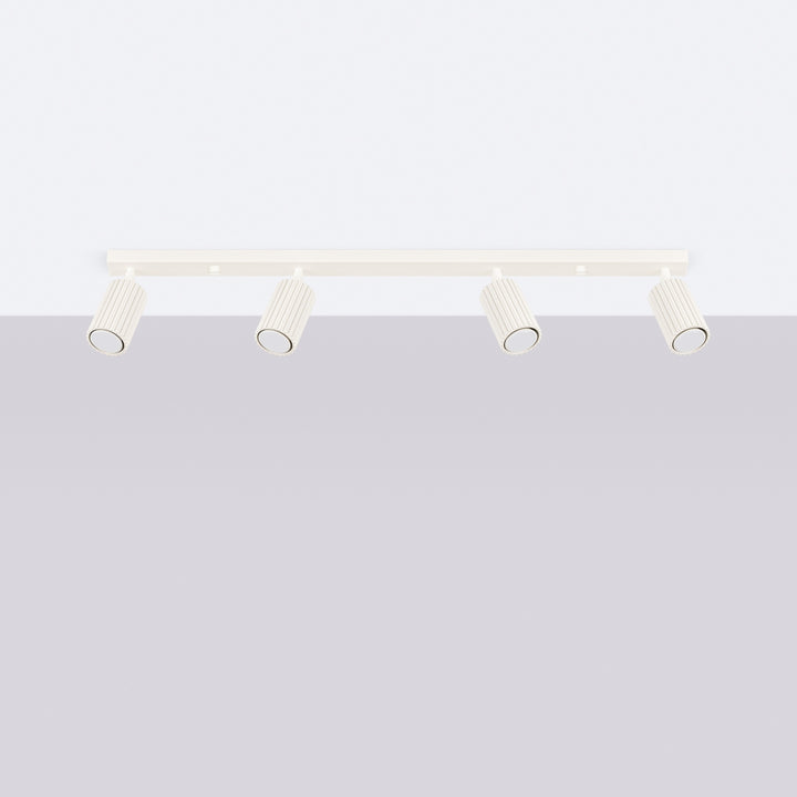 Luminaire Plafonnier beige éteinte, vue rapprochée