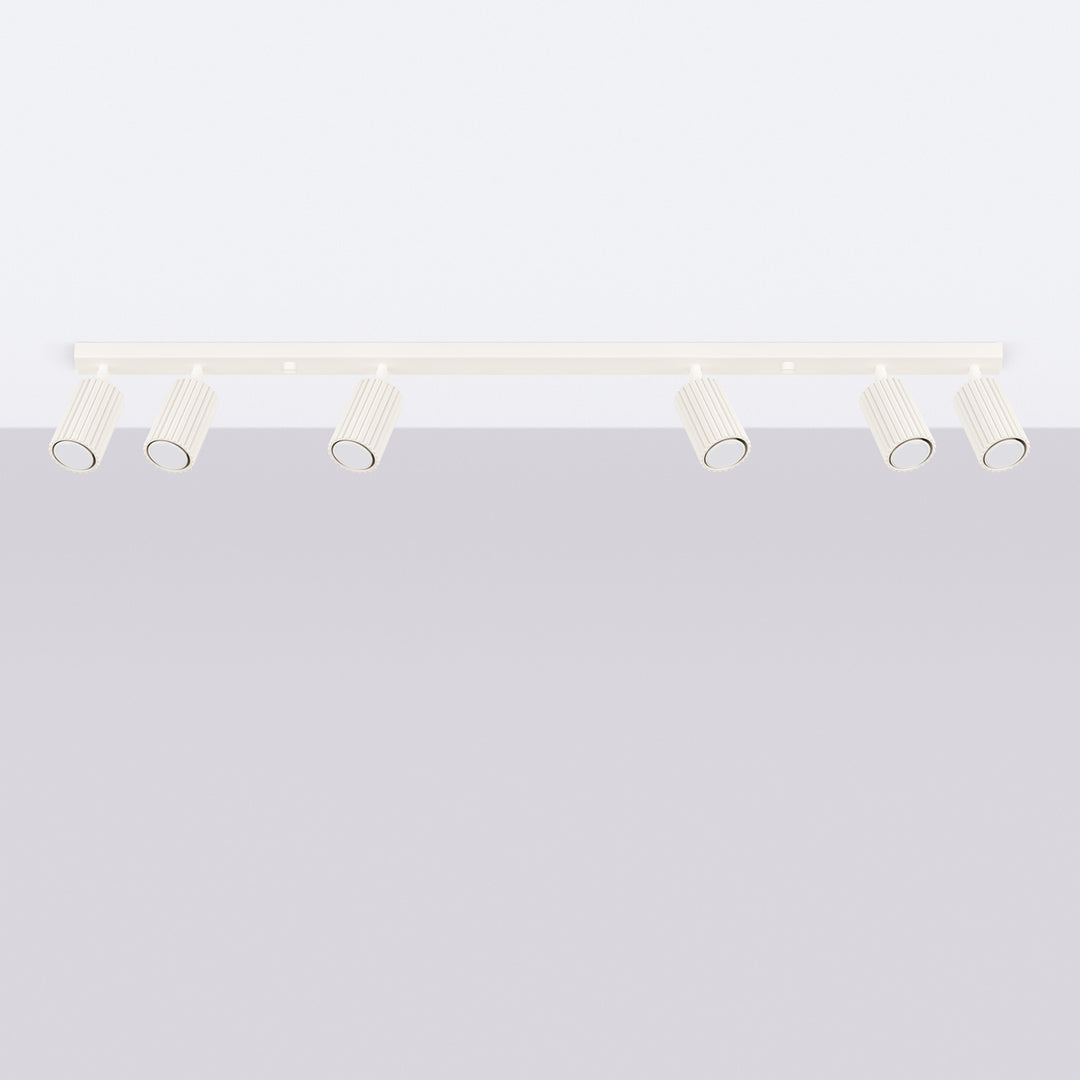 Luminaire Plafonnier beige éteinte, vue rapprochée