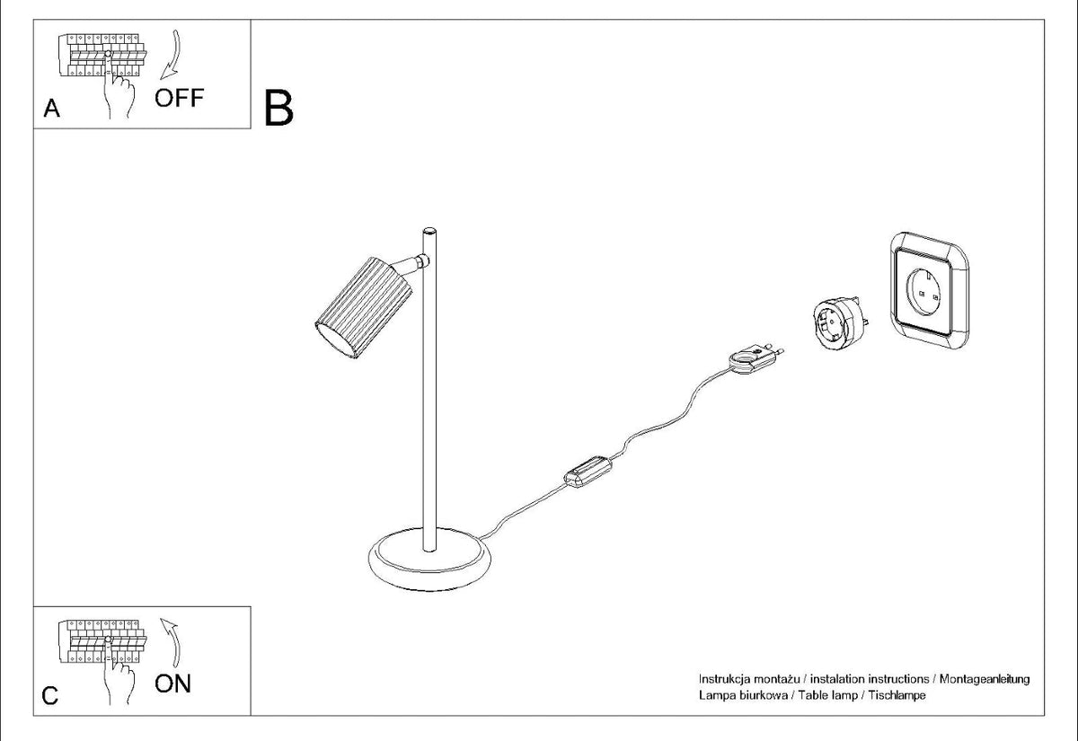 Schéma d'installation du luminaire