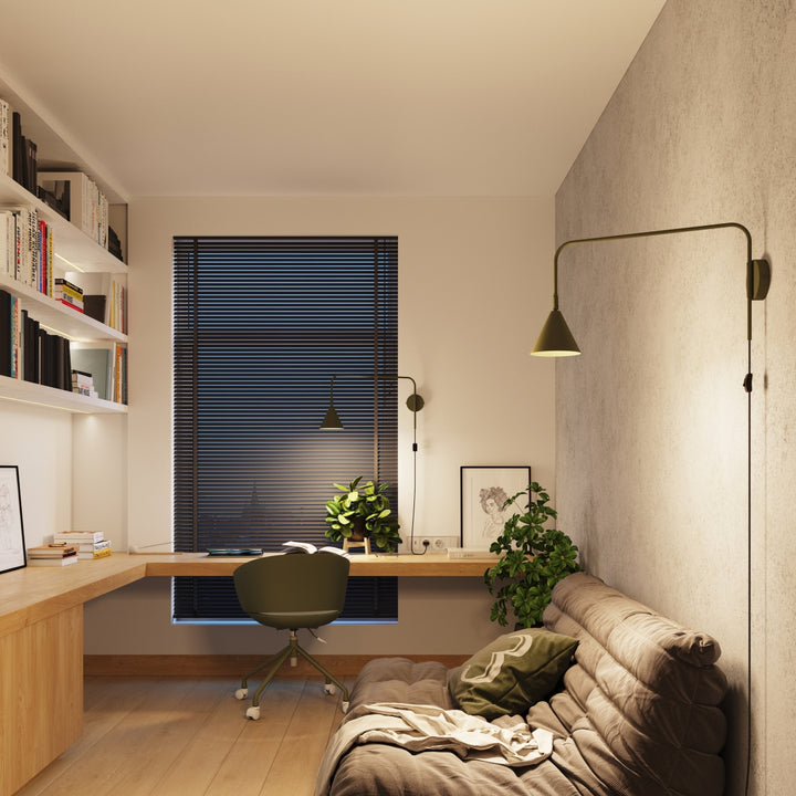 Applique Murale vert olive dans un intérieur contemporain