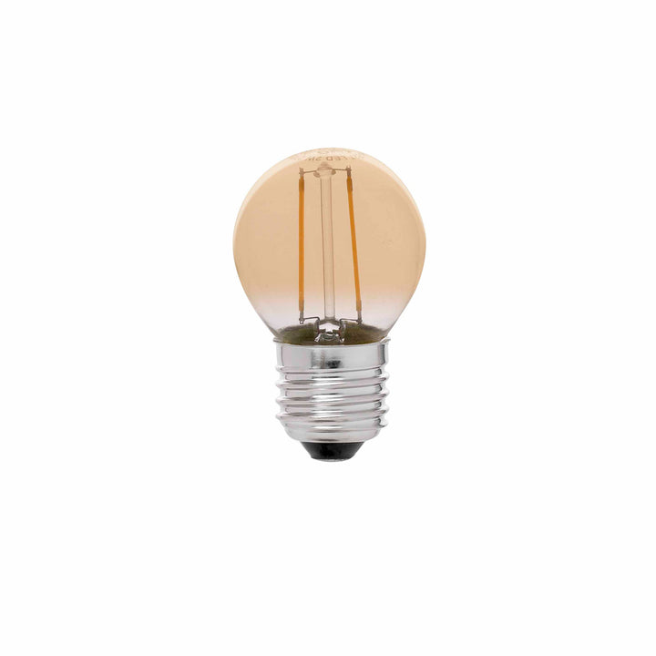 Ampoule filament E27 Globe de Faro Barcelona, Ø 4,5 cm, Ambrée 2 W 2200 K