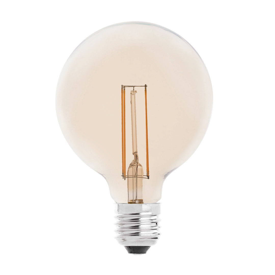 Ampoule filament E27 Globe de Faro Barcelona, Ø 9,5 cm, Ambrée 4 W 2200 K