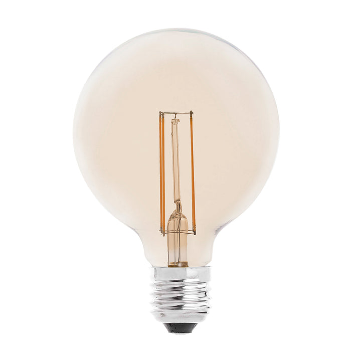 Ampoule filament E27 Globe de Faro Barcelona, Ø 9,5 cm, Ambrée 4 W 2200 K