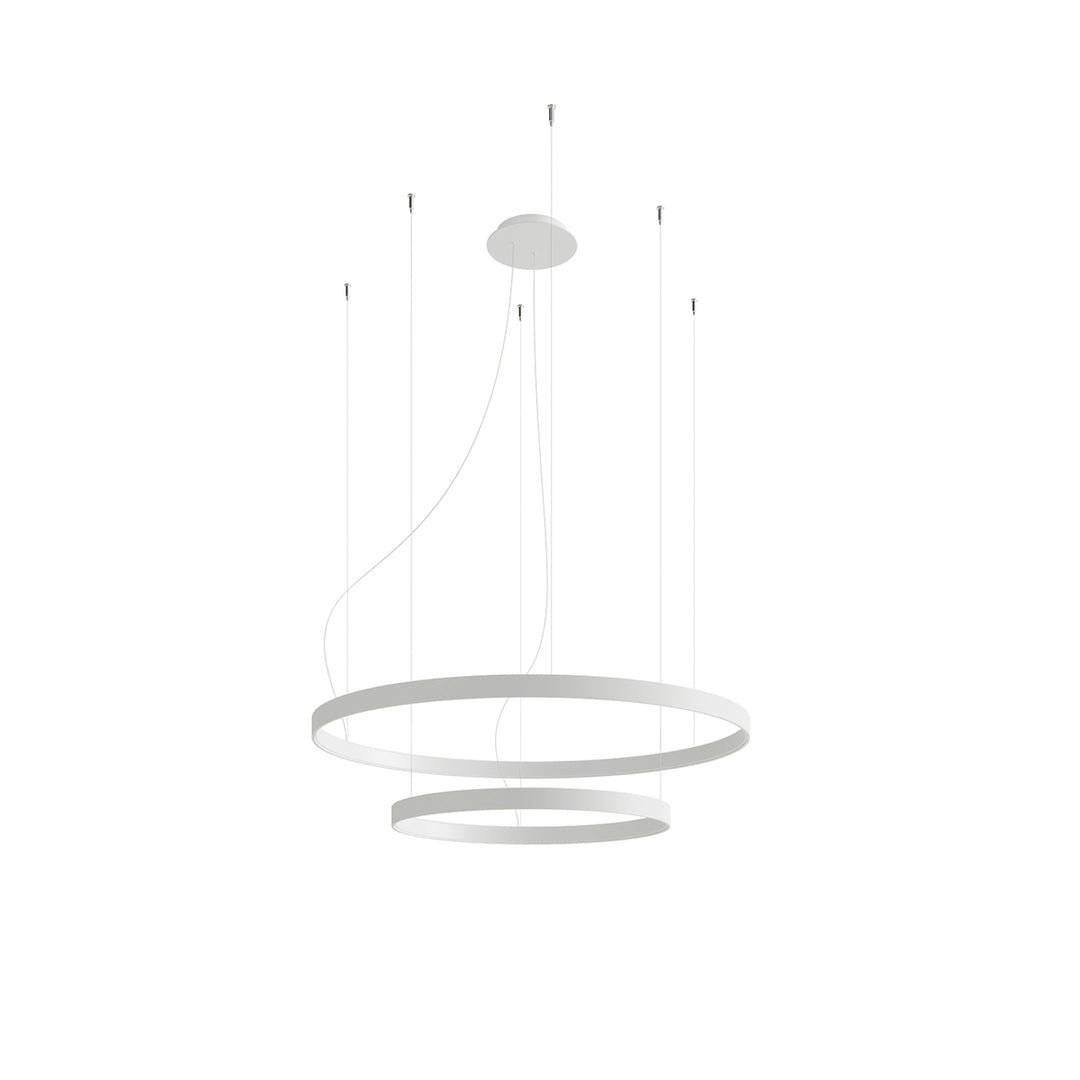 Lustre anneau RIO blanc vue d'ensemble