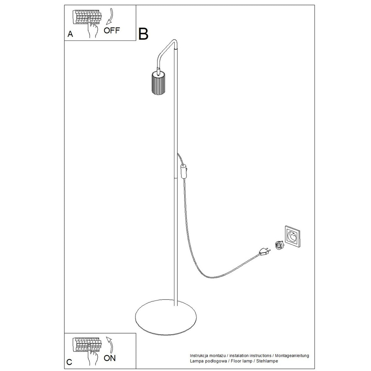 Schéma d'installation du luminaire