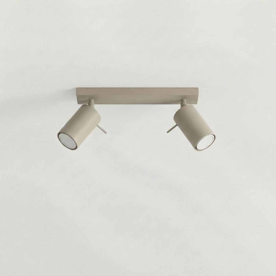 Luminaire Plafonnier taupe éteinte, vue rapprochée