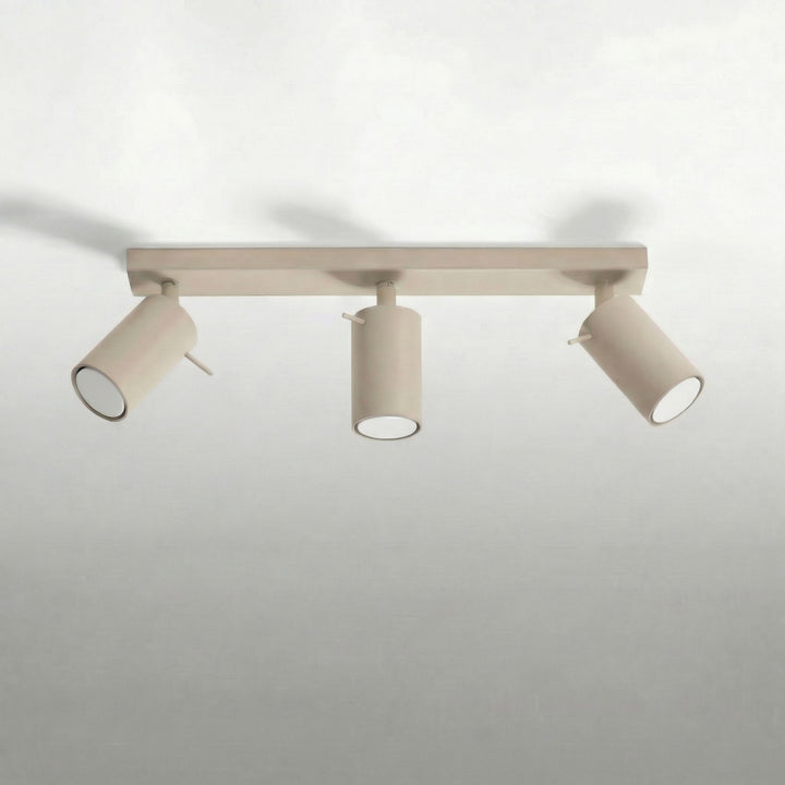 Luminaire Plafonnier taupe éteinte, vue rapprochée