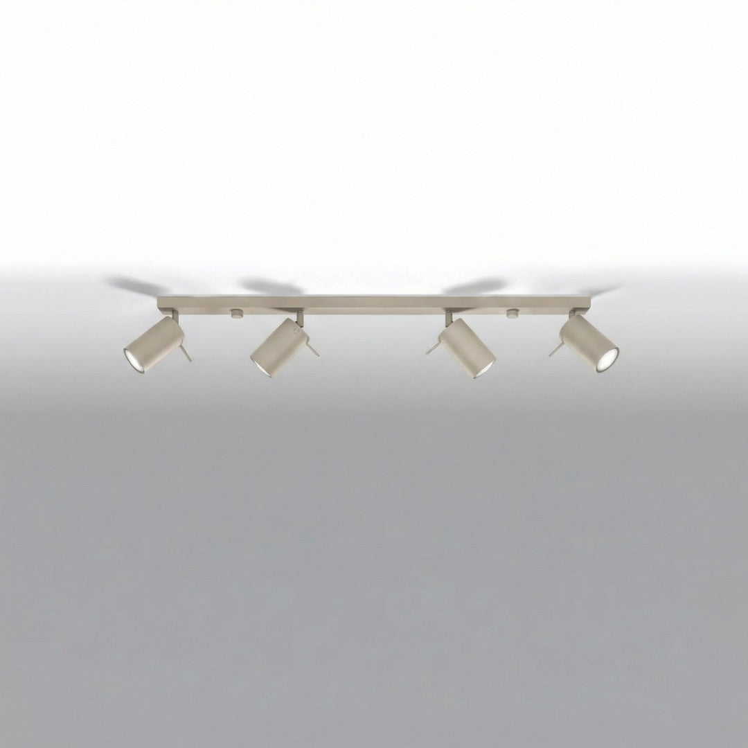 Luminaire Plafonnier taupe éteinte, vue rapprochée
