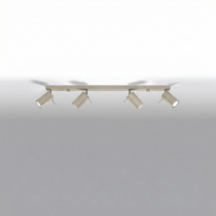 Luminaire Plafonnier taupe éteinte, vue rapprochée