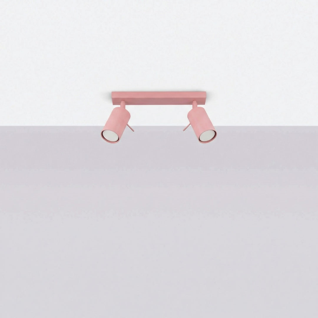Luminaire Plafonnier rose éteinte, vue rapprochée