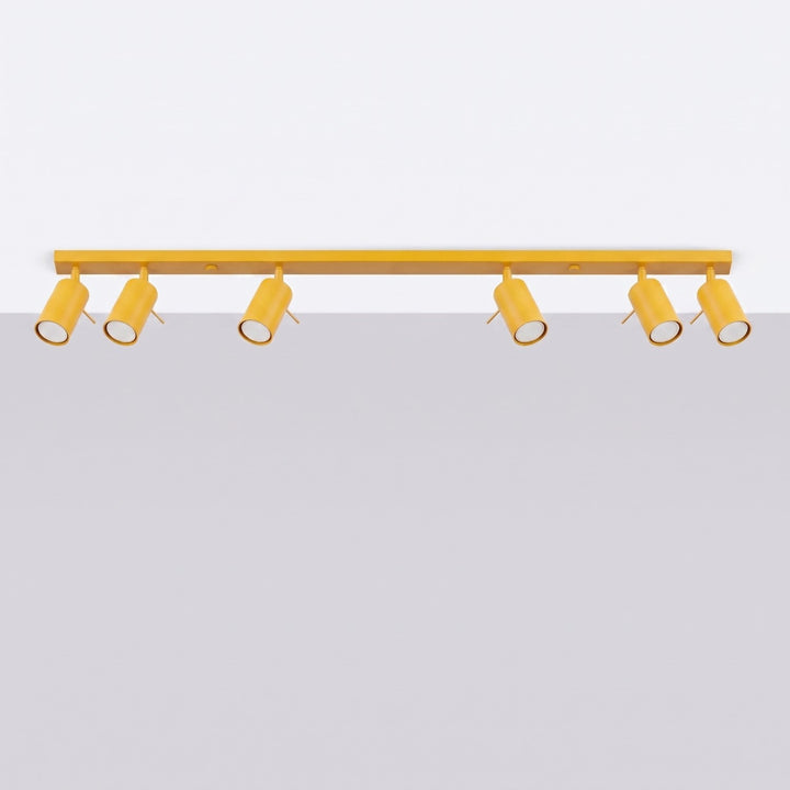 Luminaire Plafonnier jaune éteinte, vue rapprochée