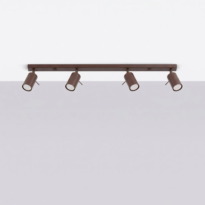 Luminaire Plafonnier marron éteinte, vue rapprochée