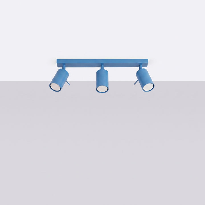Luminaire Plafonnier bleu clair éteinte, vue rapprochée