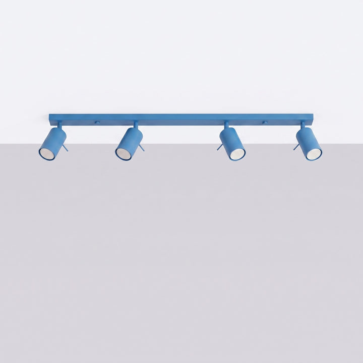 Luminaire Plafonnier bleu clair éteinte, vue rapprochée