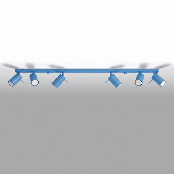 Luminaire Plafonnier bleu clair éteinte, vue rapprochée
