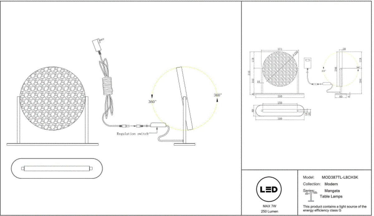 Schéma d'installation du luminaire