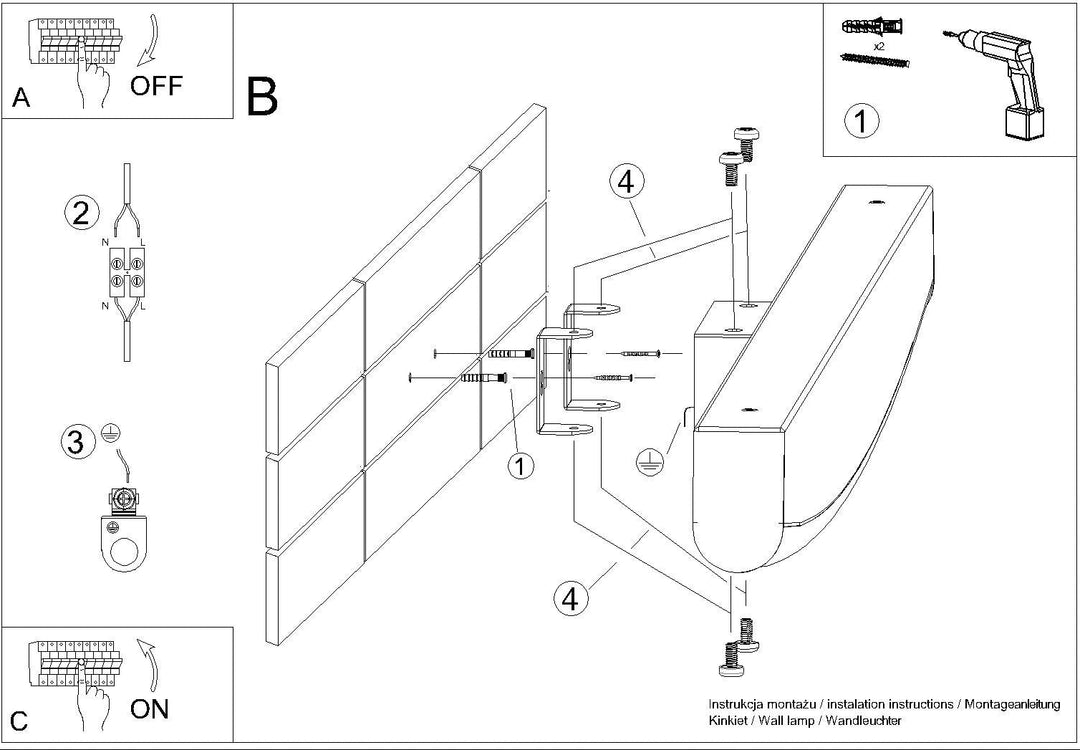 Aplique de pared JORUN LED blanco 3000K