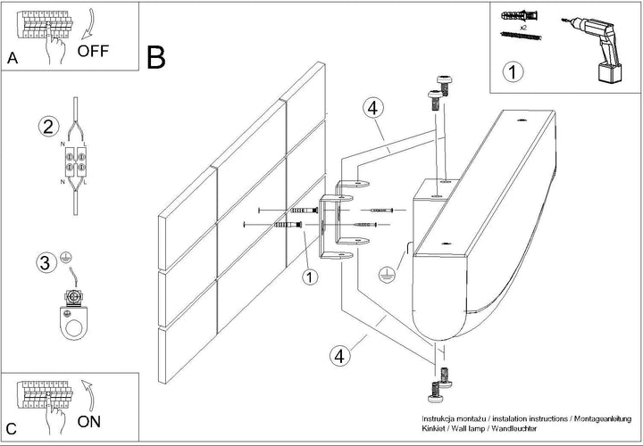 Aplique de pared JORUN LED blanco 3000K