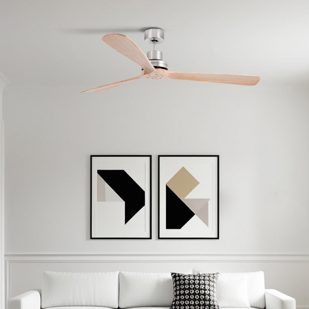 Ventilateur Lantau XL, pales pin, dans un intérieur