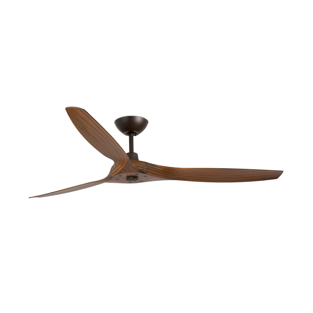 Ventilateur de plafond Morea marron foncé et noyer de Faro Barcelona
