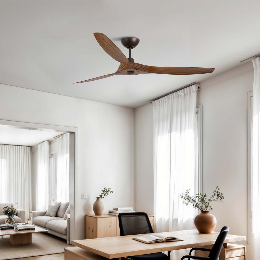 Ventilateur de plafond Morea noyer foncé en situation
