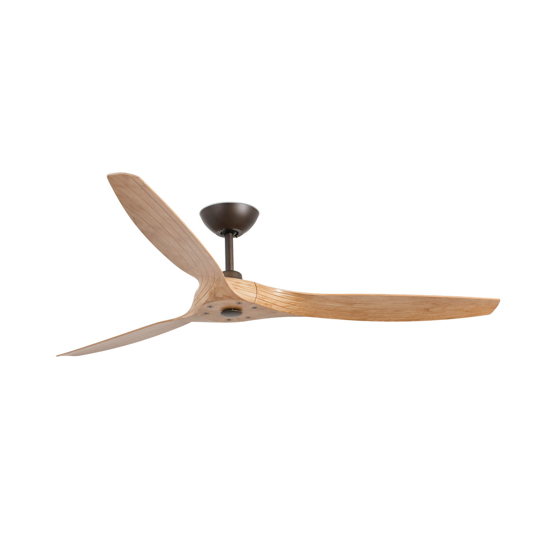 Ventilateur de plafond Morea marron foncé et érable de Faro Barcelona