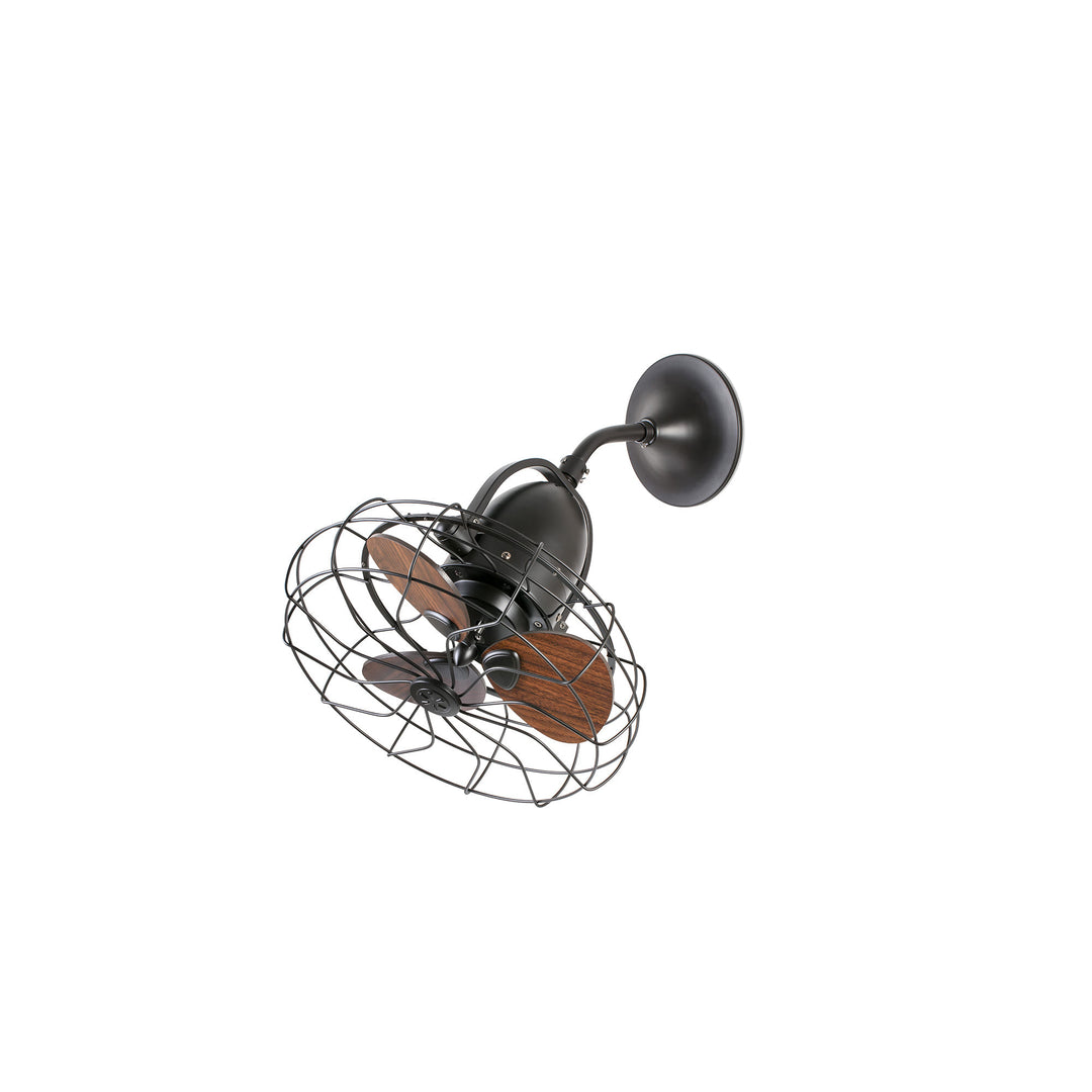 Ventilateur de plafond Keiki marron et noyer de Faro Barcelona