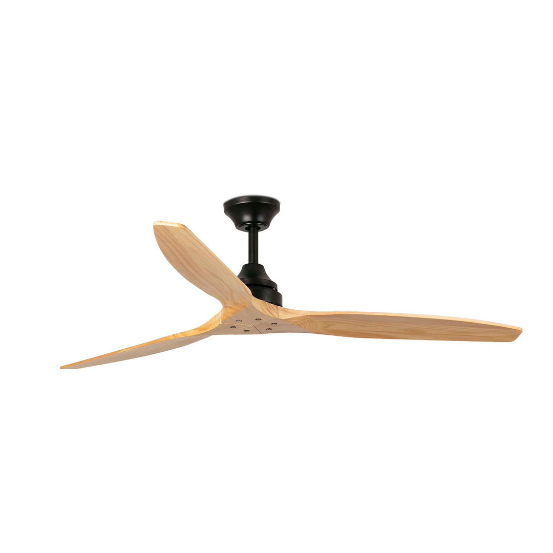 Ventilateur de plafond Alo noir et pin de Faro Barcelona, version sans lumière