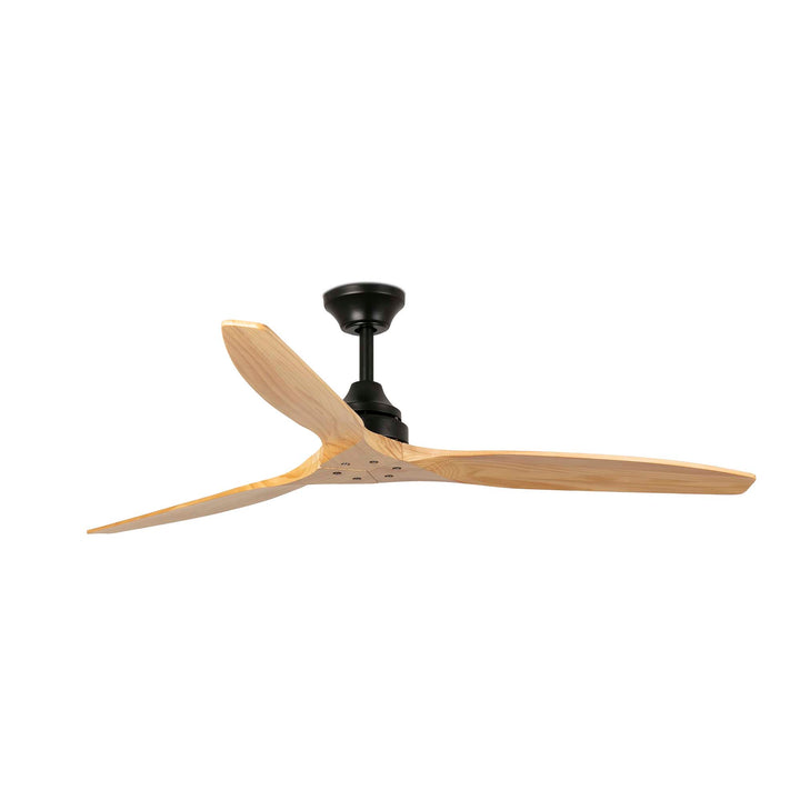 Ventilateur de plafond Alo noir et pin de Faro Barcelona, version sans lumière