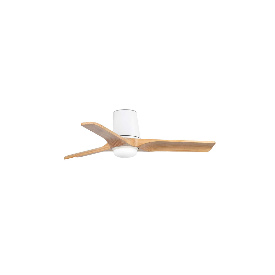 Ventilateur Heywood Tub blanc et pin de 90 cm avec kit LED