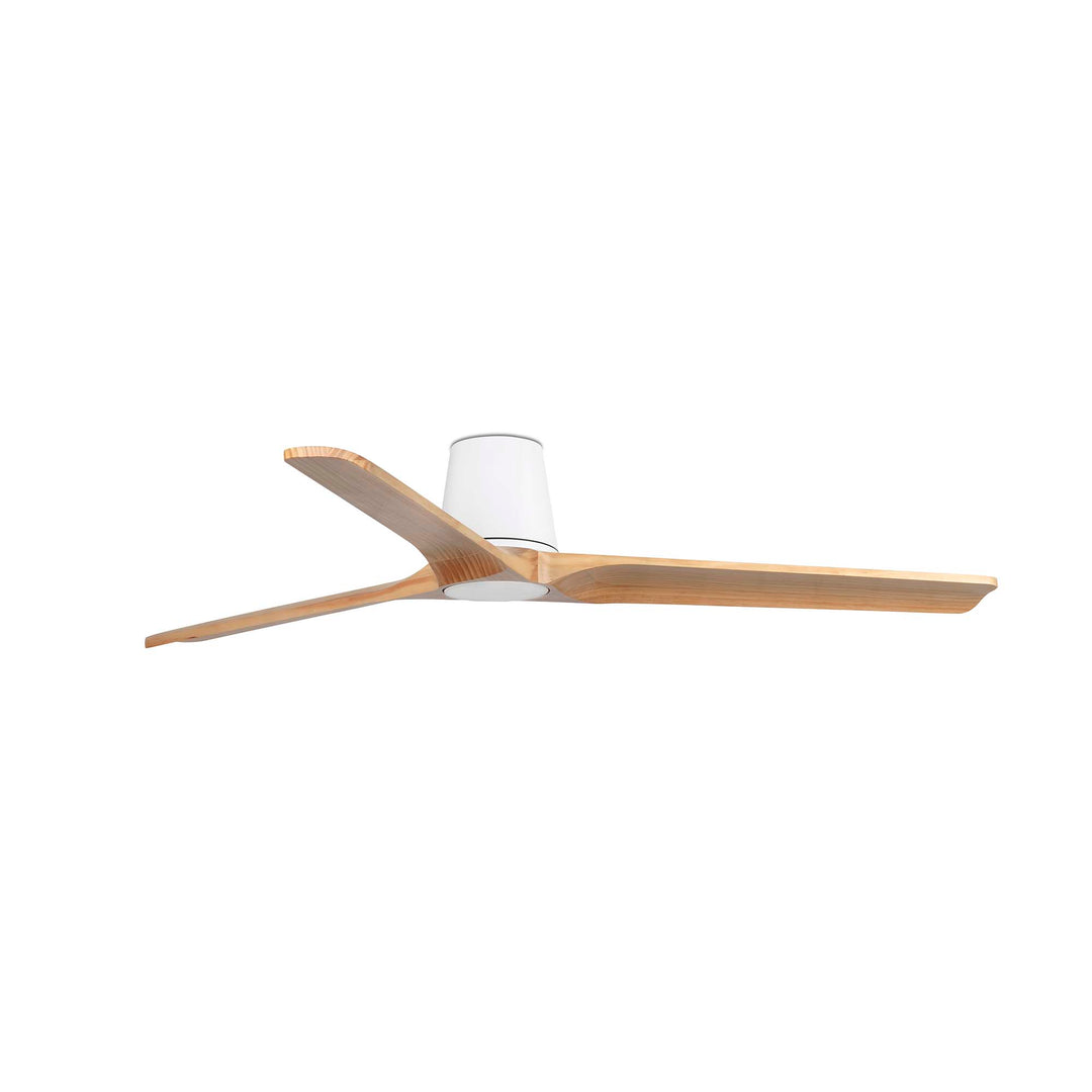Ventilateur Heywood Tub blanc et pin de 132 cm de Faro Barcelona