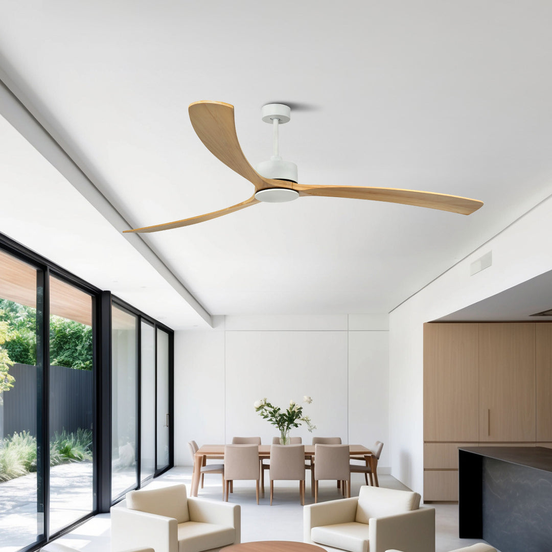 Ventilateur de plafond Kauai blanc dans un intérieur