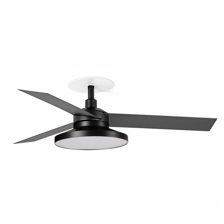Ventilateur de plafond Cruiser 106 cm encastré aux pales aluminium avec lumière LED prismatique de Faro Barcelona