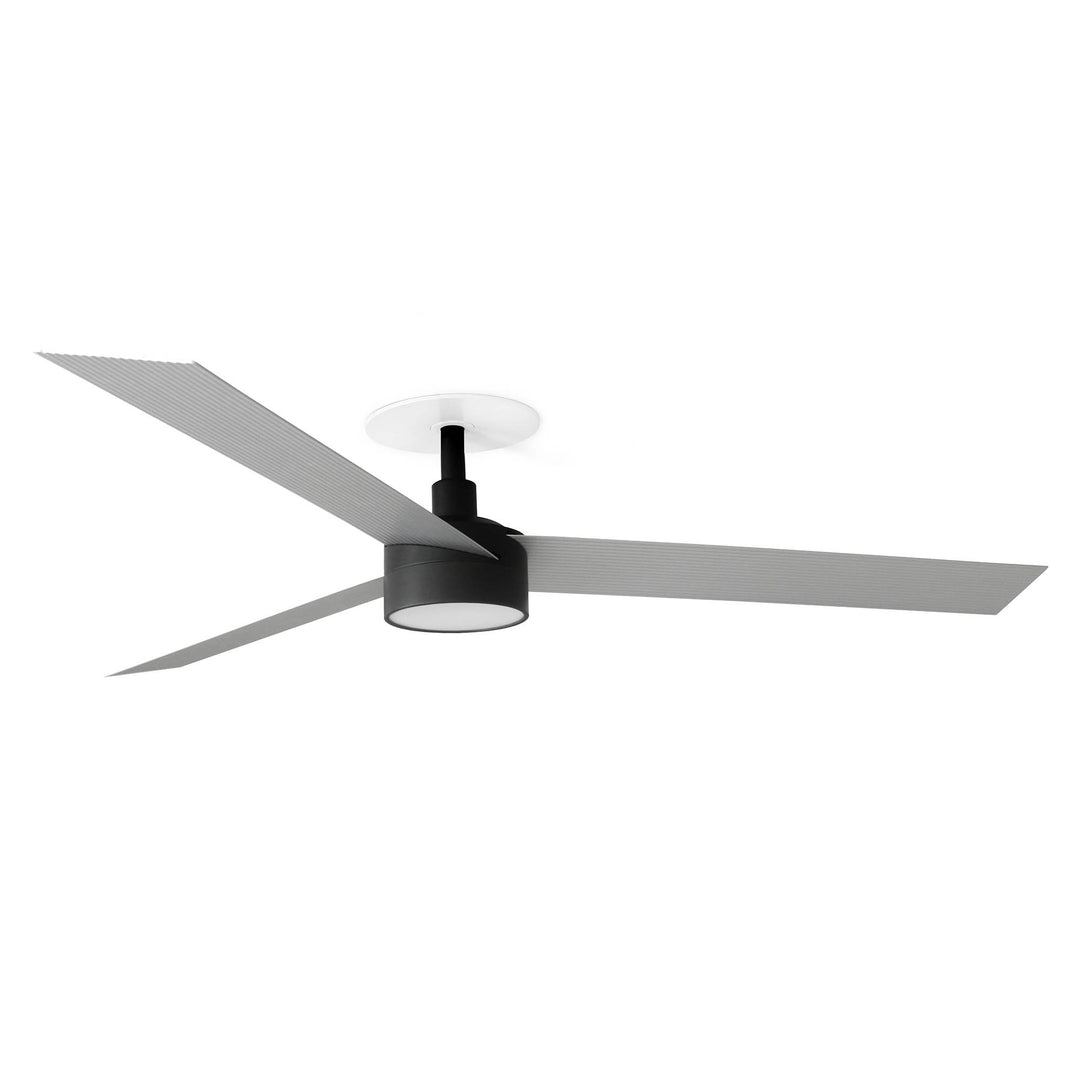 Ventilateur de plafond Cruiser 132 cm encastré aux pales aluminium avec lumière LED opale de Faro Barcelona