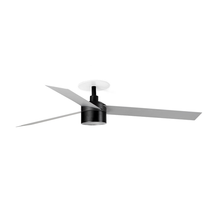Ventilateur de plafond Cruiser 132 cm encastré aux pales aluminium avec lumière LED en verre de Faro Barcelona