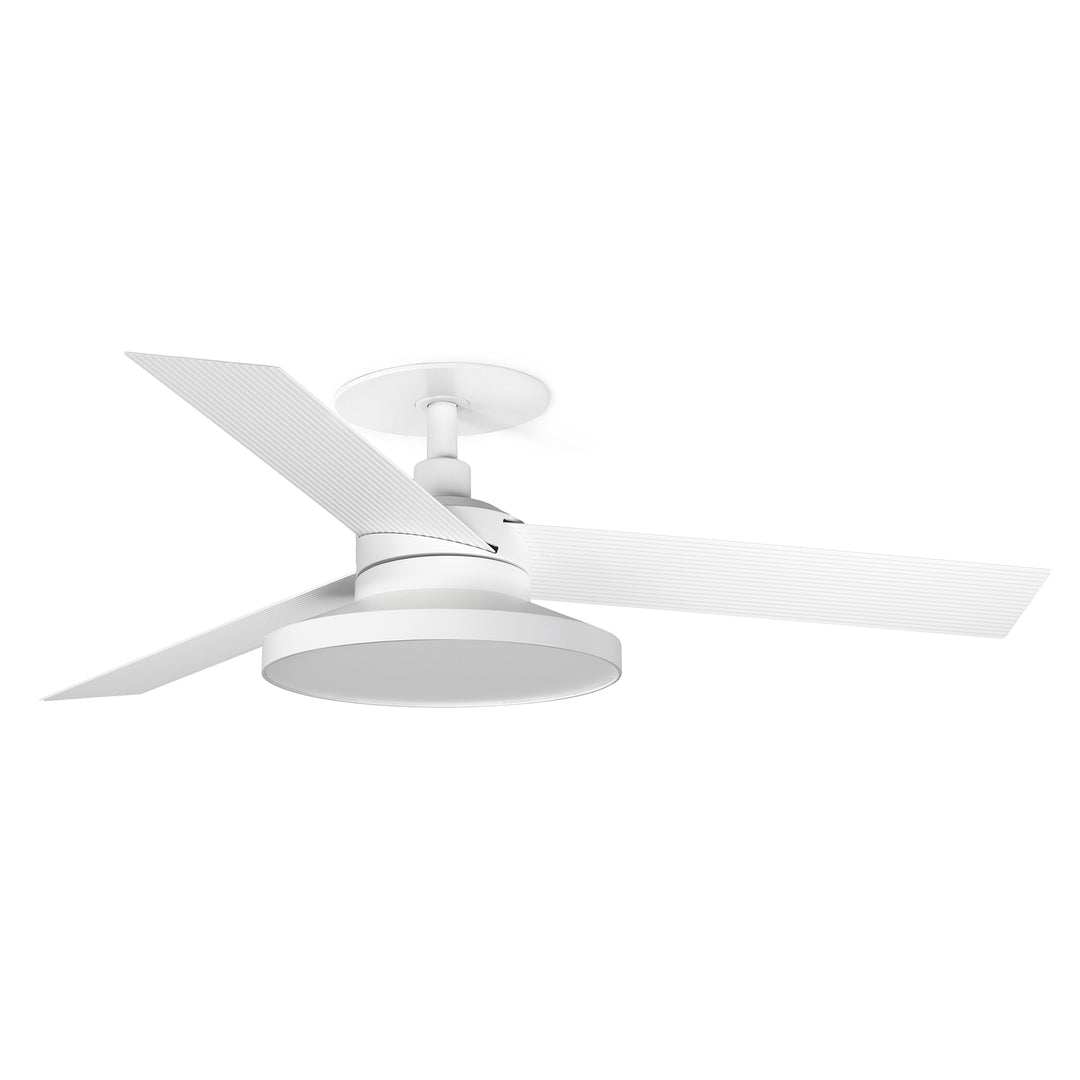 Ventilateur de plafond Cruiser 106 cm encastré blanc avec lumière LED prismatique de Faro Barcelona