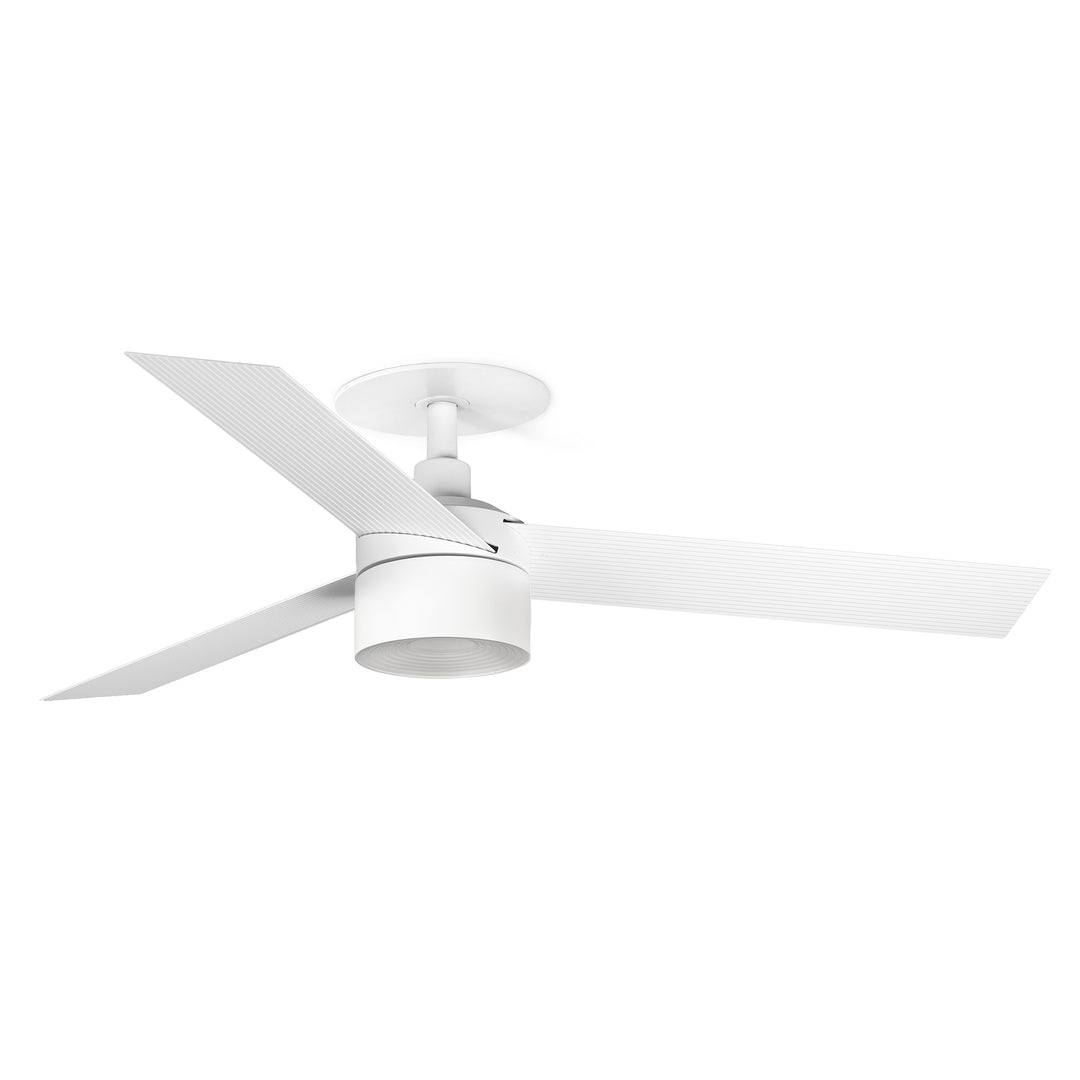 Ventilateur de plafond Cruiser 106 cm encastré blanc avec lumière LED en verre de Faro Barcelona