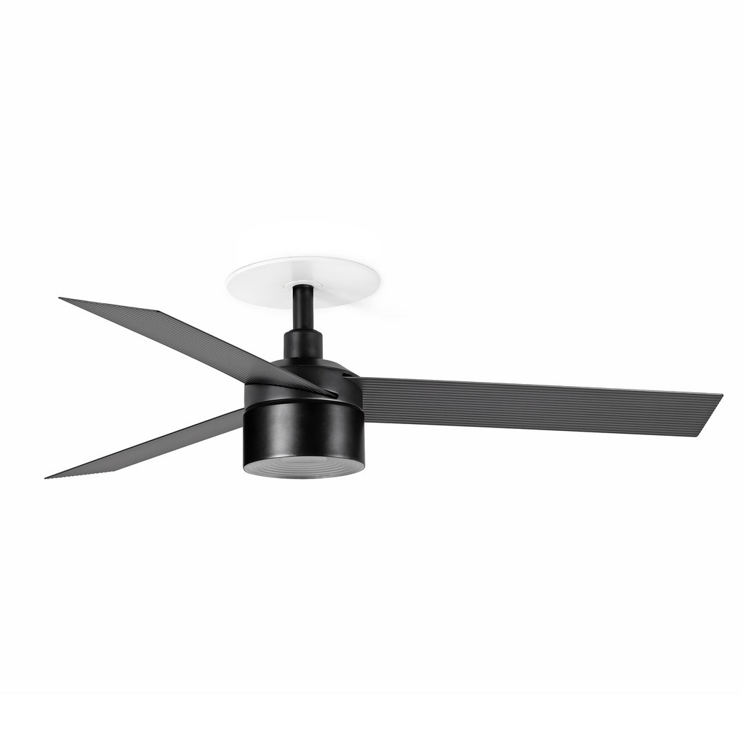 Ventilateur de plafond Cruiser 106 cm encastré noir avec lumière LED en verre de Faro Barcelona