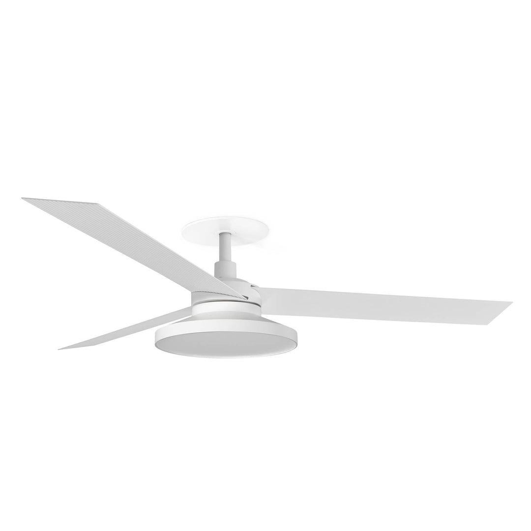 Ventilateur de plafond Cruiser 132 cm encastré blanc avec lumière LED prismatique de Faro Barcelona