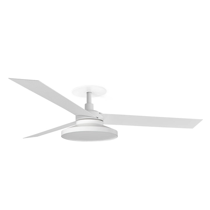 Ventilateur de plafond Cruiser 132 cm encastré blanc avec lumière LED prismatique de Faro Barcelona