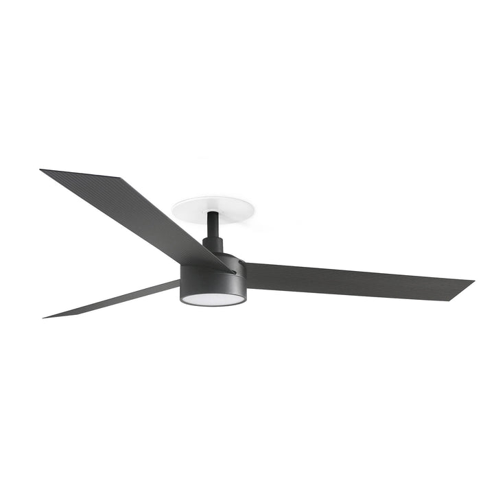 Ventilateur de plafond Cruiser 132 cm encastré noir avec lumière LED opale de Faro Barcelona